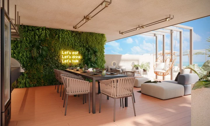 Imagem Apartamento térreo pé na areia com área privativa em L e vista mar para a praia do Bessa - AP1368