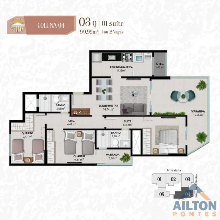 Imagem Lançamento Residencial Pantheon a uma Quadra do Mar na Praia do Morro - Guarapari/ES