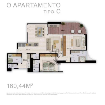 Imagem Apartamento no Condomínio Tour Geneve com varanda / sacada gourmet e vista definitiva para o mar da praia do Altiplano - AP0242