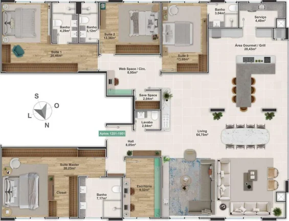 Imagem Apartamento 5 Dormitórios para venda em Balneário Camboriú - SC