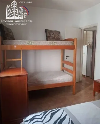 Imagem EXcelente apartamento de 1 dormitório todo mobiliado com vista mar em São Vicente.