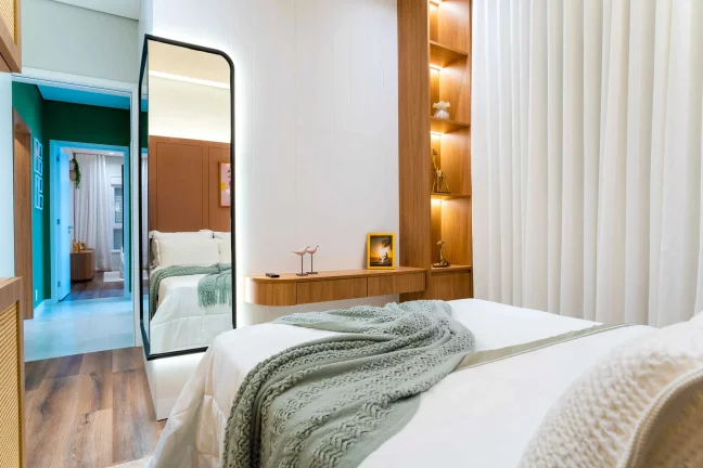 Imagem Apartamento na planta, pé na areia, com 2 dormitórios sendo 1 suíte e 1 vaga na praia de Tabuleiro BV