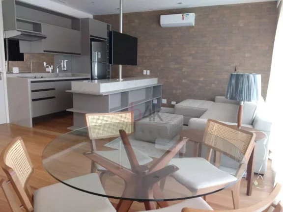 Imagem Apartamento mobiliado com 1 quarto à venda, 62 m² e 2 vagas - Vila Olímpia