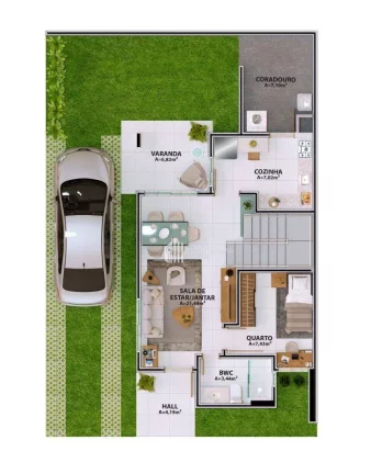 Imagem LANÇAMENTO: casa duplex em condomínio fechado, 4 dormitórios à venda por R$ 539.560,00 - Condomínio VILA ZION - Morros - Teresina/PI