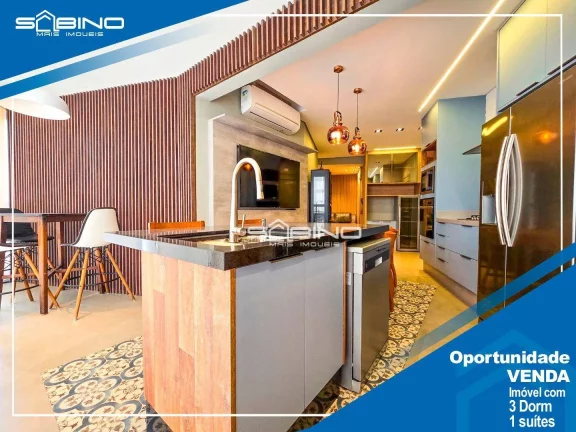 Imagem Apartamento Pé na areia à Venda no Edifício Blue Waves, com 3 dormitórios 1 suíte 87m² - Riviera de São Lourenço - Bertioga SP