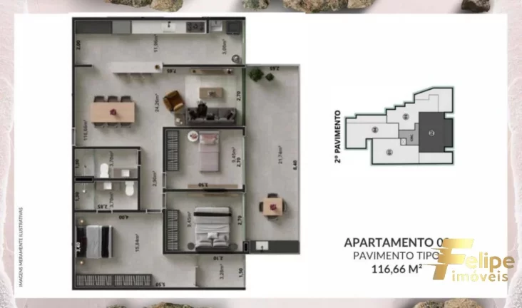 Imagem FRENTE A PRAIA DOS NAMORADOS EM IRIRI - Apartamento com TRÊS quartos com suíte.