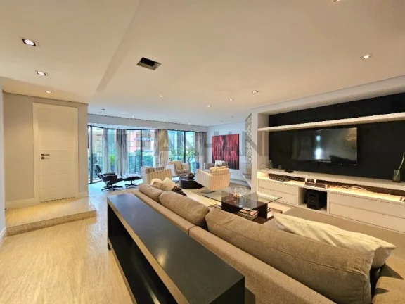 Imagem Apartamento mobiliado para locação no Itaim Bibi, São Paulo-SP: 2 quartos, 2 suítes, 3 salas, 4 banheiros, 2 vagas, 163 m².