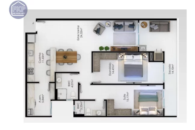 Imagem Apartamento 2 dormitórios!