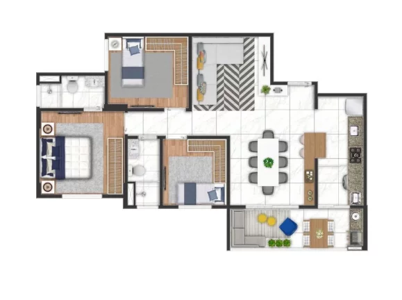 Imagem Apartamento com 2 dormitórios à venda, 66 m² por R$ 644.000,00 - Centro - Poá/SP