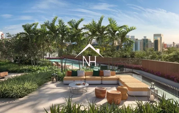 Imagem duplex de 300m c/ 3 suítes,3 vagas,terraços coberto e descoberto c/jacuzzi,brinquedoteca,piscinas,quadra de areia,pilates,pet place,sauna,fitness