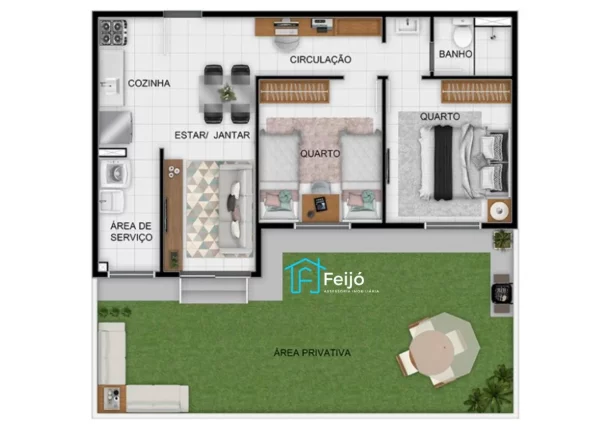 Imagem Apartamentos 2 dormitórios com opções de sacada e pátio em Canoas bairro Fátima