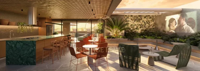 Imagem Do outeiro ao Pão de Açúcar, o horizonte carioca aos seus pés. Apartamentos na planta de studio,...