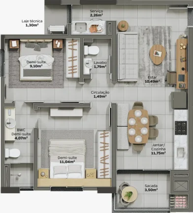 Imagem Apartamento na planta no Lídia Duarte em Camboriú.