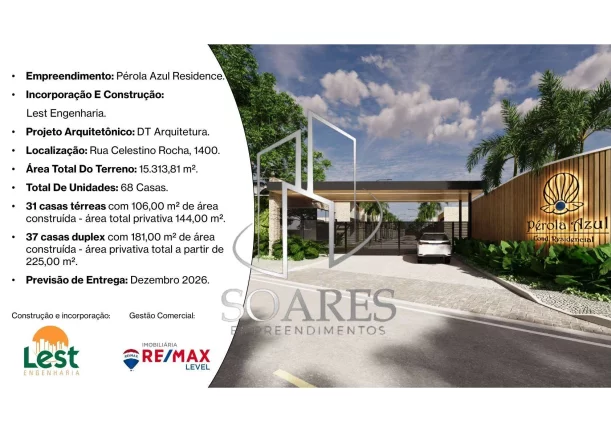 Imagem PEROLA AZUL RESIDENCE - OPORTUNIDADE DE TER A SUA CASA EM CONDOMINIO FECHADO