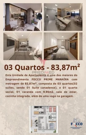 Imagem Apartamento de 3 Quartos, novo à venda na Praia de Manaíra