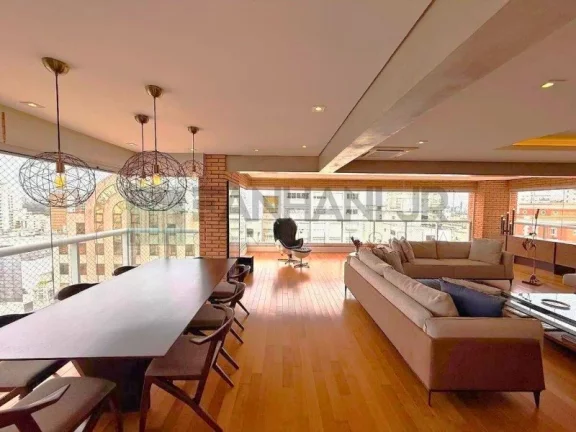 Imagem Apartamento de altp padrão no Jardim Paulista: 3 quartos, 3 suítes, 3 salas, 4 banheiros, 4 vagas, 205m² - São Paulo-SP.