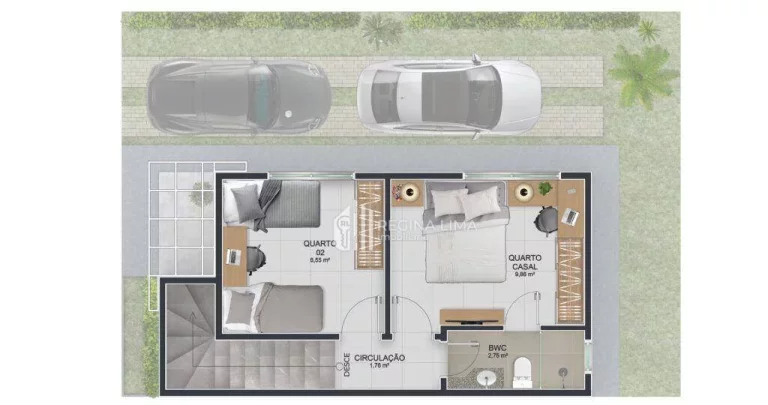 Imagem LANÇAMENTO !!! Casa duplex com 2 dormitórios à venda por R$ 185.000,00 - Condomínio SAFIRA CLUB RESIDENCE - Todos os Santos - Teresina/PI