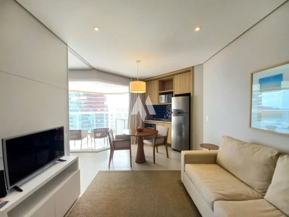 Imagem Apartamento/flat mobiliado com 1 dormitório vista mar aluguel - Pompéia/Santos-SP