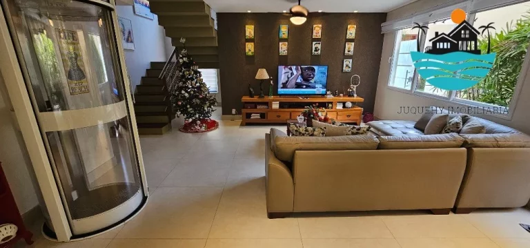 Imagem Casa em condomínio pé na areia - Temporada, com 5 suítes, 1 térrea, serviço de praia, acomodação para 14 pessoas, 4 vagas | Juquehy Imobiliária