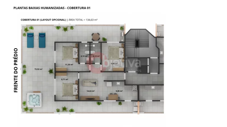 Imagem Apartamento na planta, 1 quarto, à 400 metros da Praia do Forte, Cabo Frio