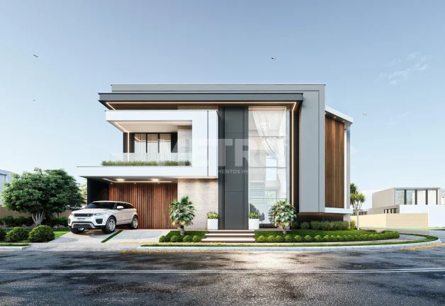 Imagem Casa primeiro andar, Forro de madeira na Área Gourmet e fachada Fachada com det