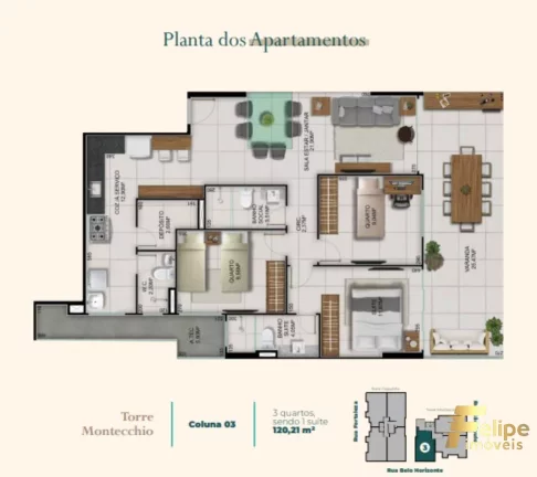 Imagem Jardins de Verona - o lugar dos seus sonhos! Com 3 quartos sendo 1 suíte - Itapoã / Vila Velha - ES