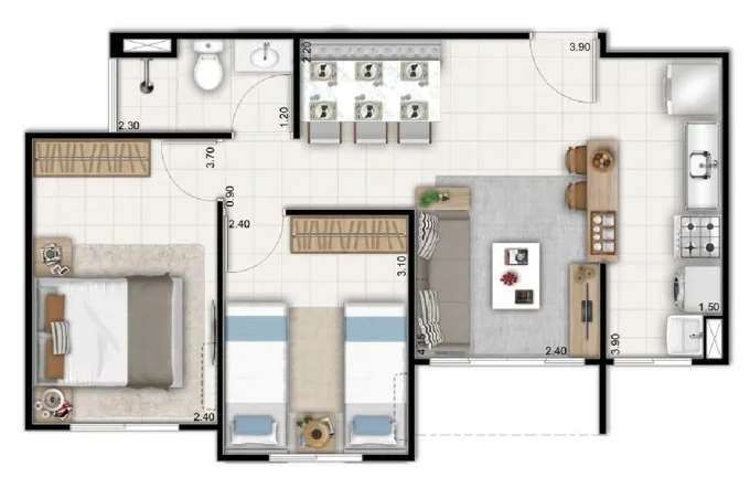 Imagem APARTAMENTO RESIDENCIAL em Rio de Janeiro - RJ, Taquara