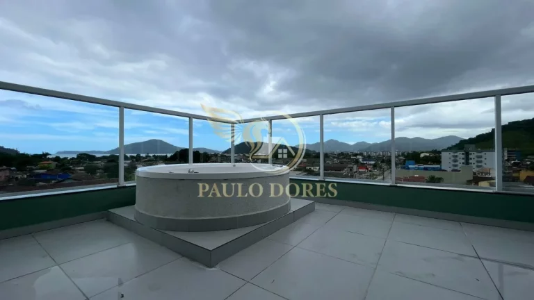 Imagem COBERTURA COM VISTA PANORÂMICA DO MAR NA PRAIA DO PEREQUE-AÇÚ EM UBATUBA-SP