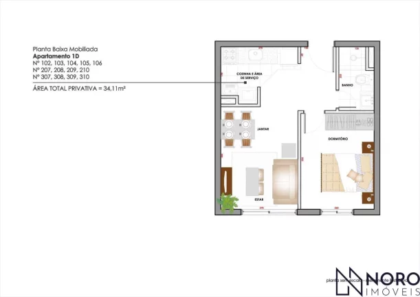 Imagem Apartamento à Venda - 1 Dormitório em Santa Maria!