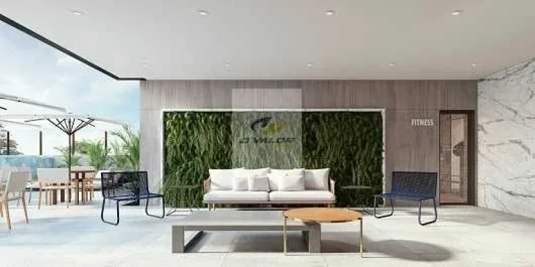 Imagem Vendo apartamentos com vista mar, de 83 m2, varanda, sala p/ 2 ambientes, 3 quartos com 2 suítes e 2 vagas