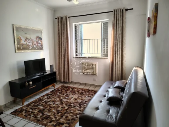 Imagem Apartamento à venda em Guarujá-SP, Pitangueiras: 1 quarto, 1 suíte, 2 salas, 2 banheiros, 1 vaga, 60m². Venha conferir!