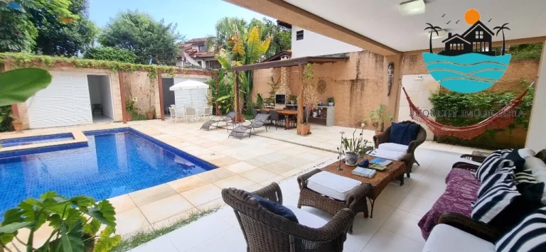 Imagem Imóvel para Alugar em Juquehy com, 6 suítes, piscina, churrasqueira a 250m da praia | Juquehy Imobiliária