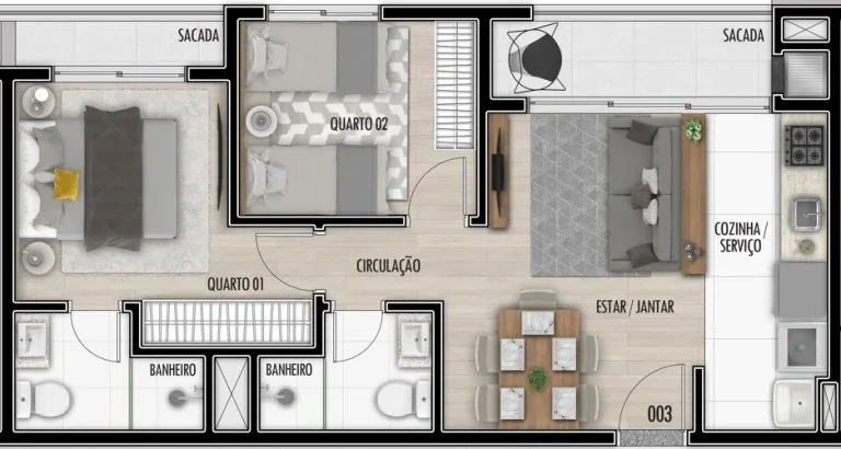 Imagem Apartamento à venda em Curitiba, Santa Cândida, com 3 quartos, 57,94m²
