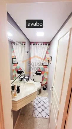Imagem Apartamento mobiliado,104m², 3 dormitórios, sendo 1 suíte, sala ampla, sacada, lavabo, cozinha am...