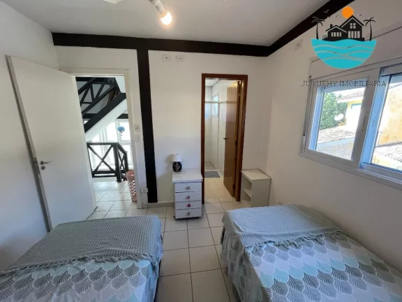 Imagem Casa Aluguel Temporada - Condomínio com 3 suítes, 250m da praia - Acomodação máx. 8 pessoas | Juquehy Imobiliaria