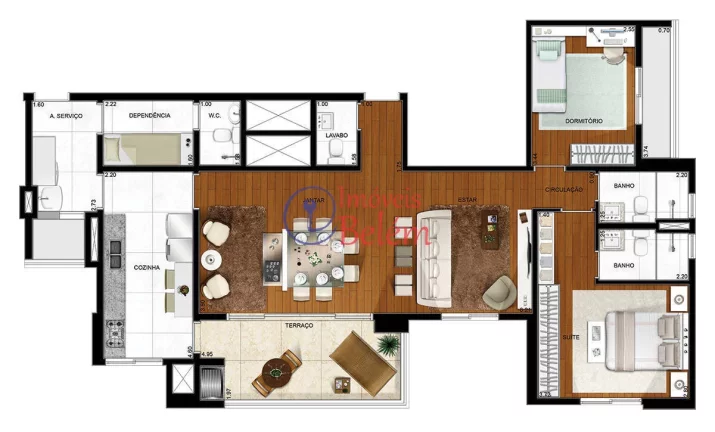 Imagem Imóveis Belém vende torre Floratta - 3 Suítes NO Marco