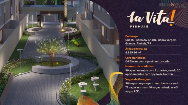 Imagem Apartamento para Venda em Pinhais, Vargem Grande, 2 dormitórios, 1 banheiro, 1 vaga