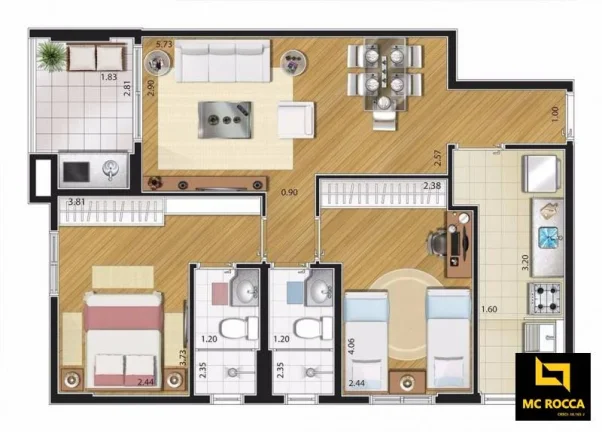 Imagem Apartamento 2 dormitórios - Supremo Lorenzini - Sta Paula - São Caetano do Sul