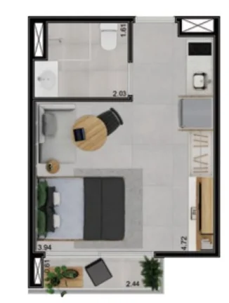 Imagem STUDIO RESIDENCIAL em São Paulo - SP, Brooklin Paulista