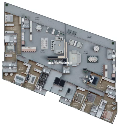 Imagem Apartamento á venda no Edifício Strait Tower Residence Apartamentos de Luxo frente Mar em Itapema - SC
