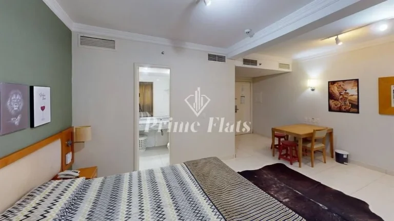 Imagem Flat disponível para locação no Quality Suites Oscar Freire em Pinheiros, com 32m², 1 dormitório e 1 vaga