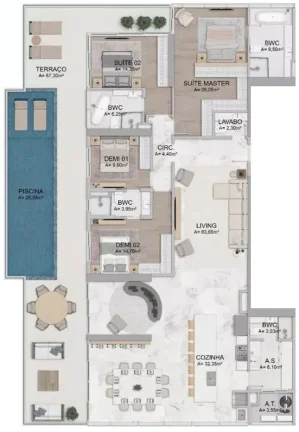 Imagem Apartamento 4 Dormitórios para venda em Balneário Camboriú - SC