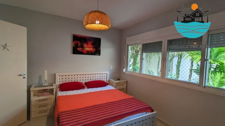 Imagem Casa Aluguel Temporada Juquehy, Casa Juquehy Anual, 80 metros da praia, piscina, churrasqueira, 5 suítes, acomoda 13 pessoas | Juquehy Imobiliária