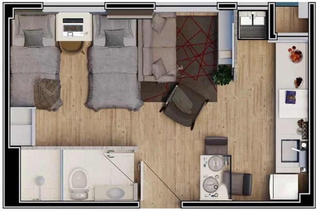 Imagem Apartamento 2 Quartos para Venda em Teresina, São Cristovão, 2 dormitórios, 1 banheiro, 1 vaga