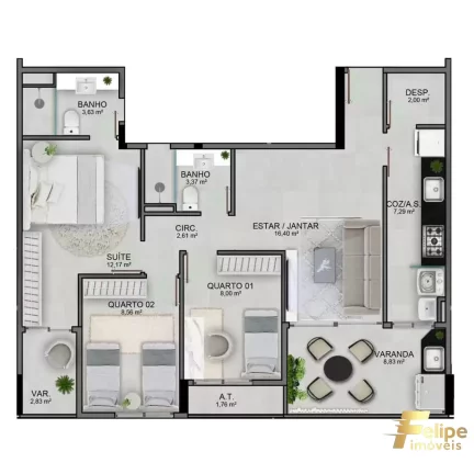 Imagem LANÇAMENTO DO EDIFÍCIO ROVERETO 3 QUARTOS COM 1 SUÍTE / MODERNIDADE, TECNOLOGIA E ALTO PADRÃO EM JARDIM CAMBURI.