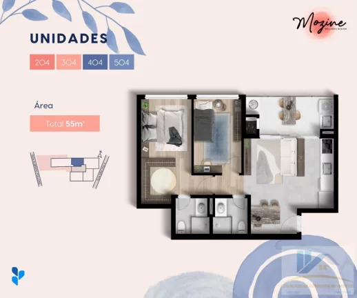 Imagem Apartamento para Venda em Curitiba, Ahú, 2 dormitórios, 1 suíte, 1 banheiro, 1 vaga