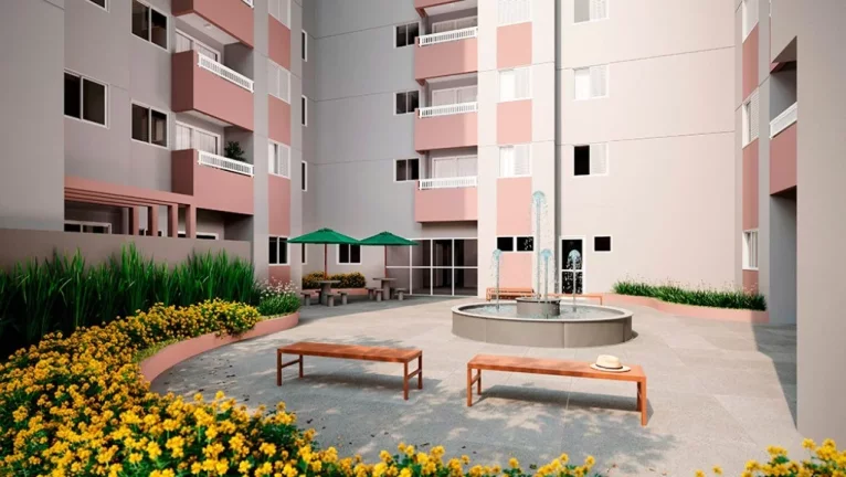 Imagem Apartamento à venda na Vila Bela Vista, 2 quartos, 1 banheiro, 1 vaga de garagem, 45m² - Minha casa minha vida em Santo André
