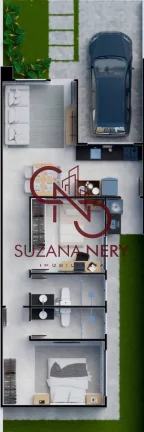 Imagem Casa com 2 quartos em condomínio fechado