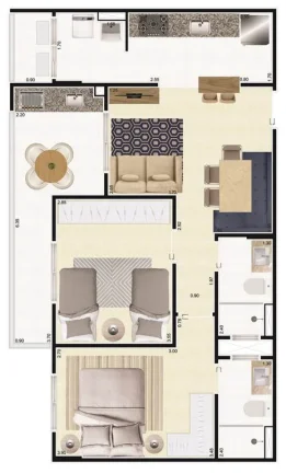 Imagem APARTAMENTO COM 71.79 m² - CENTRO - MONGAGUA SP