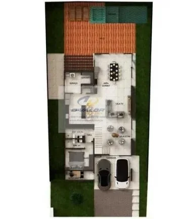 Imagem Vendo casa, em condomínio fechado, com 274,20m², 3 suítes, escritório, cozinha c/ ilha integrada e 4 vagas